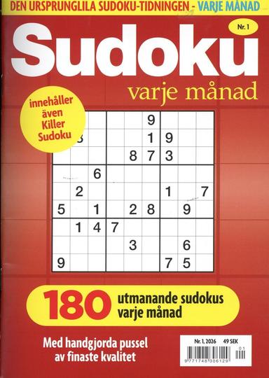 Sudoku varje månad