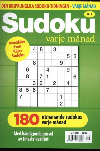 Sudoku varje månad