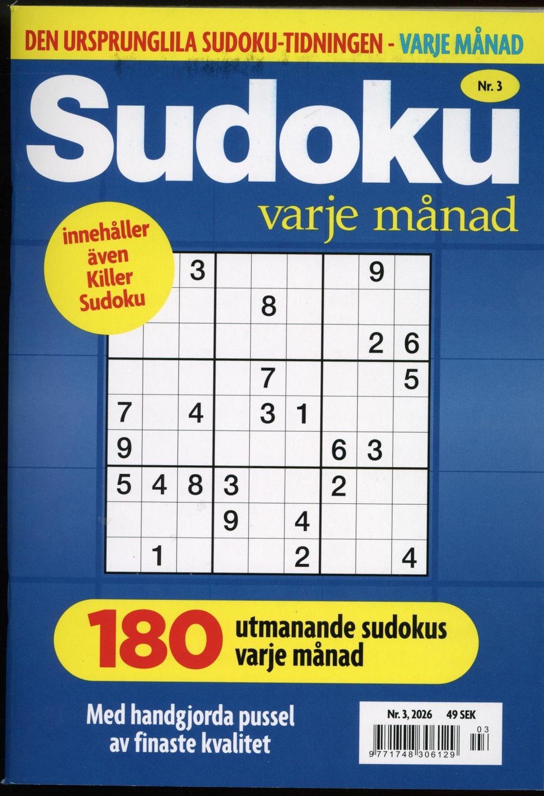 Sudoku varje månad