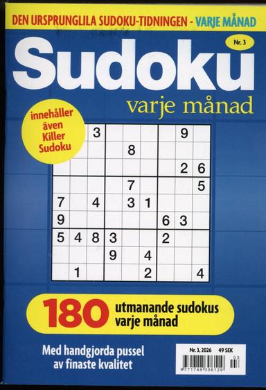 Sudoku varje månad