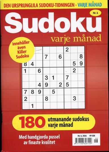 Sudoku varje månad
